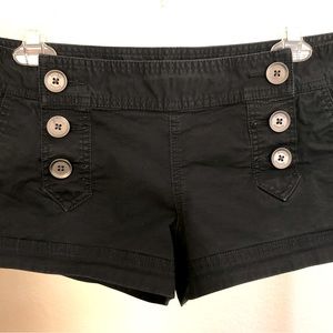 Express cotton shorts, black, 2” inseam, size 6
